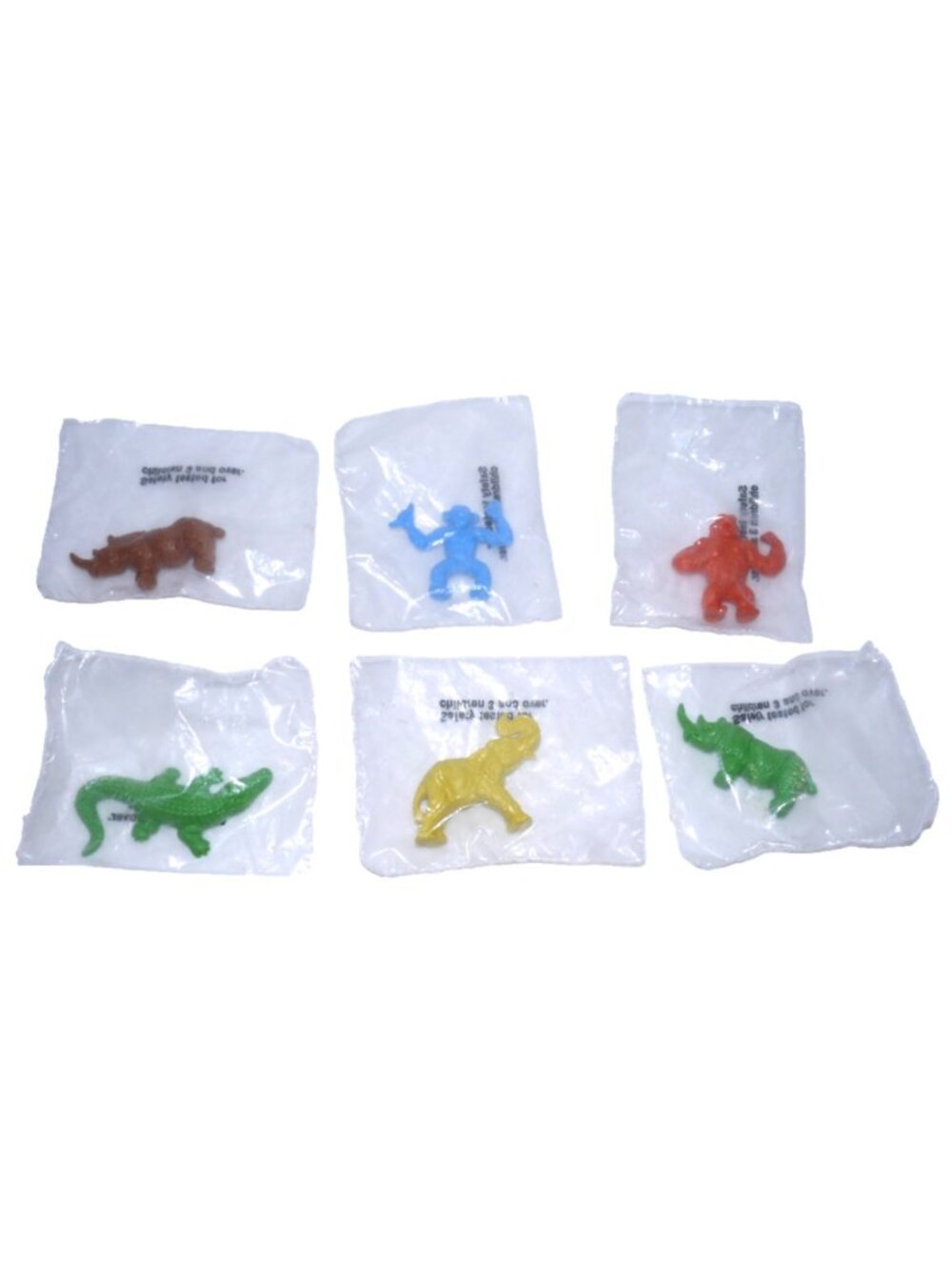 Vintage McDonalds Safari Adventure rubber toys set of 6 McDonald's 1980's New